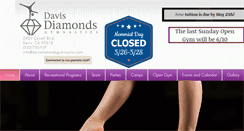 Desktop Screenshot of davisdiamondsgymnastics.com