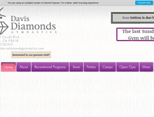 Tablet Screenshot of davisdiamondsgymnastics.com